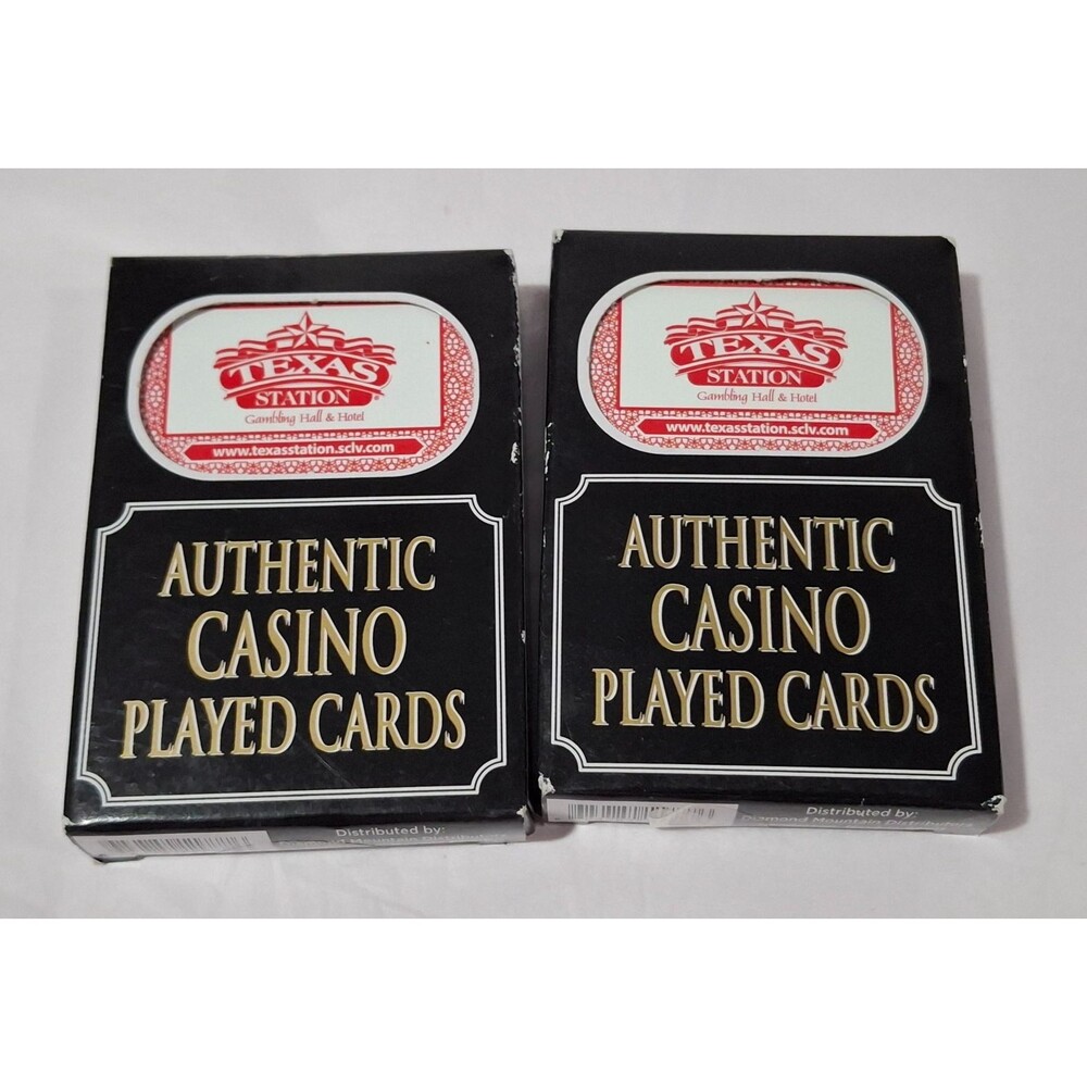 Texas Station Gambling Hall Las Vegas NV Poker Playing Cards Resealed Hotel Red
